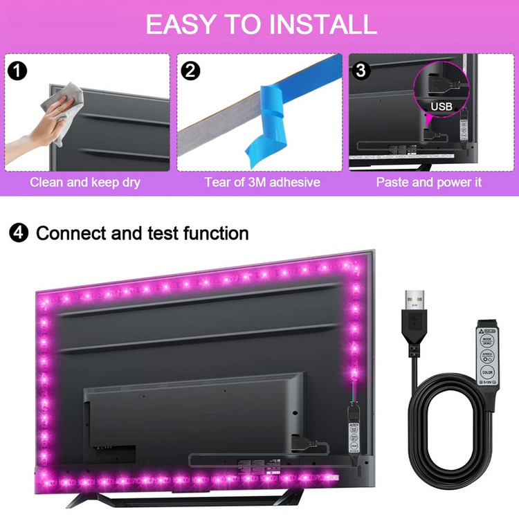 ریسه نورپردازی USB کنترل دار