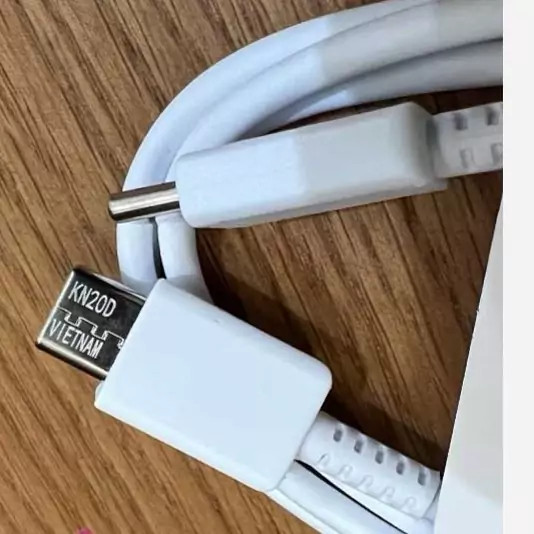 کابل شارژر دو طرف دوسر تایپ سی سوپر فست شارژ سامسونگ S22 سفید ویتنام