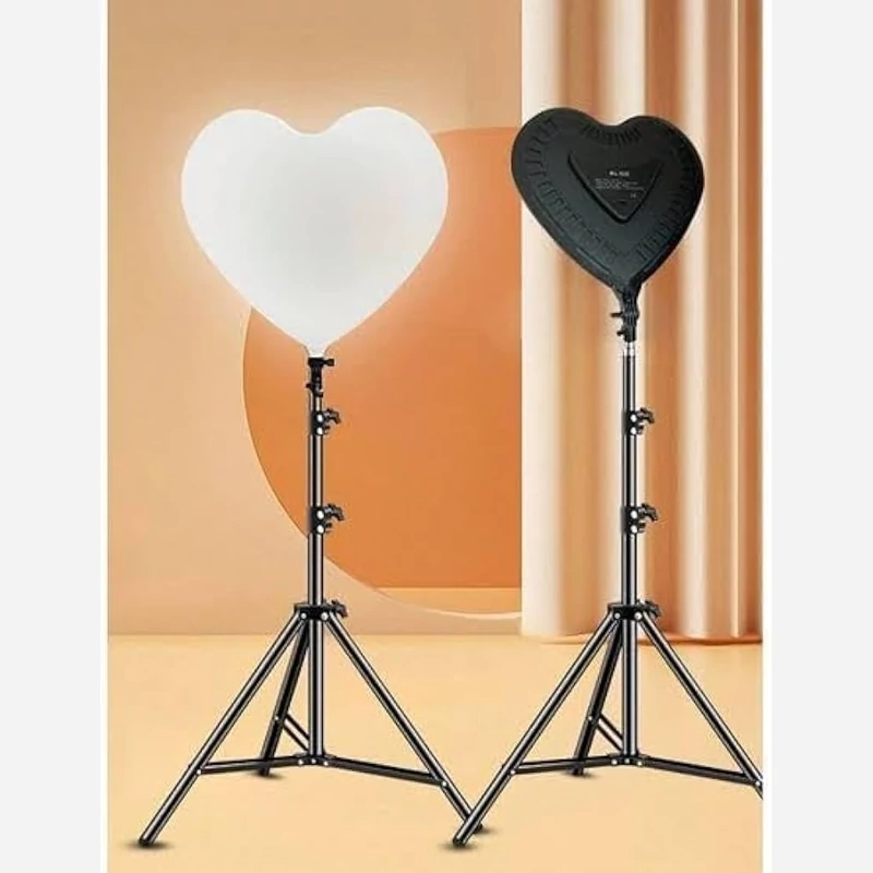 رینگ لایت. نور ثابت ال ای دی قلبی . با سه پایه فلزی 2 متری . تولید محتوا . مدل RL-500