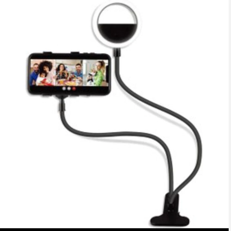 رینگ لایت و هولدر موبایل کلیپسی لبه میز