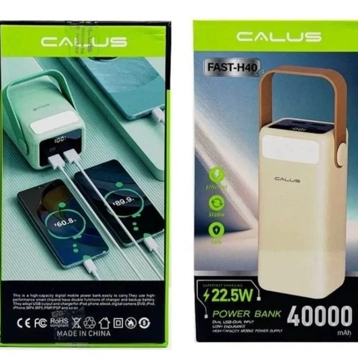 پاوربانک 40000 میلی آمپر CALUS مدل FAST H40 powerbank