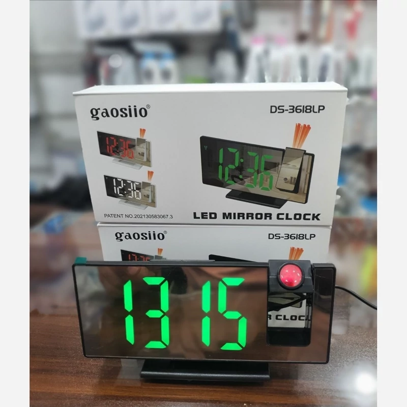 ساعت دیجیتال LED پروژکتوری آینه ای گاسیو gaosiio مدل DS-3618LP
